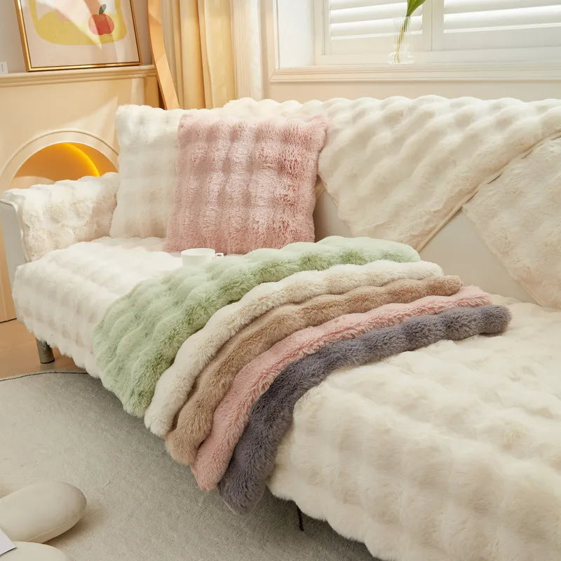 Cozy Plush Non-Slip Sofa Covers 5pcs Set