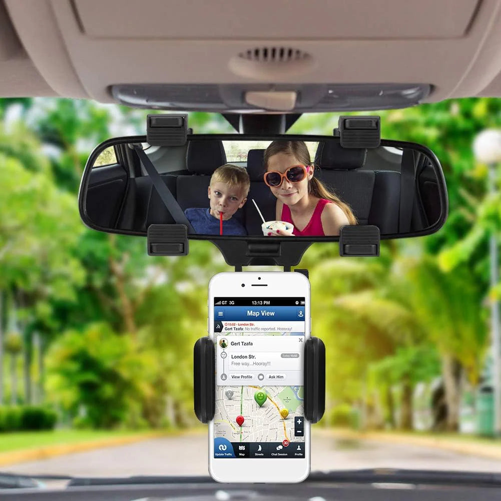 Rearview Mirror Phone Holder