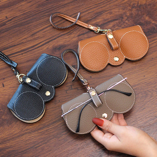 Soft Leather Sunglasses Pouch