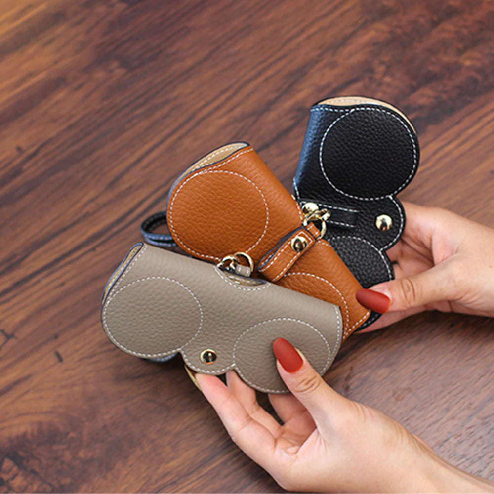 Soft Leather Sunglasses Pouch