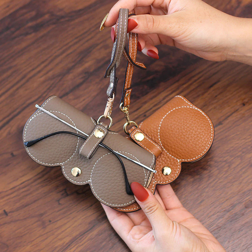 Soft Leather Sunglasses Pouch