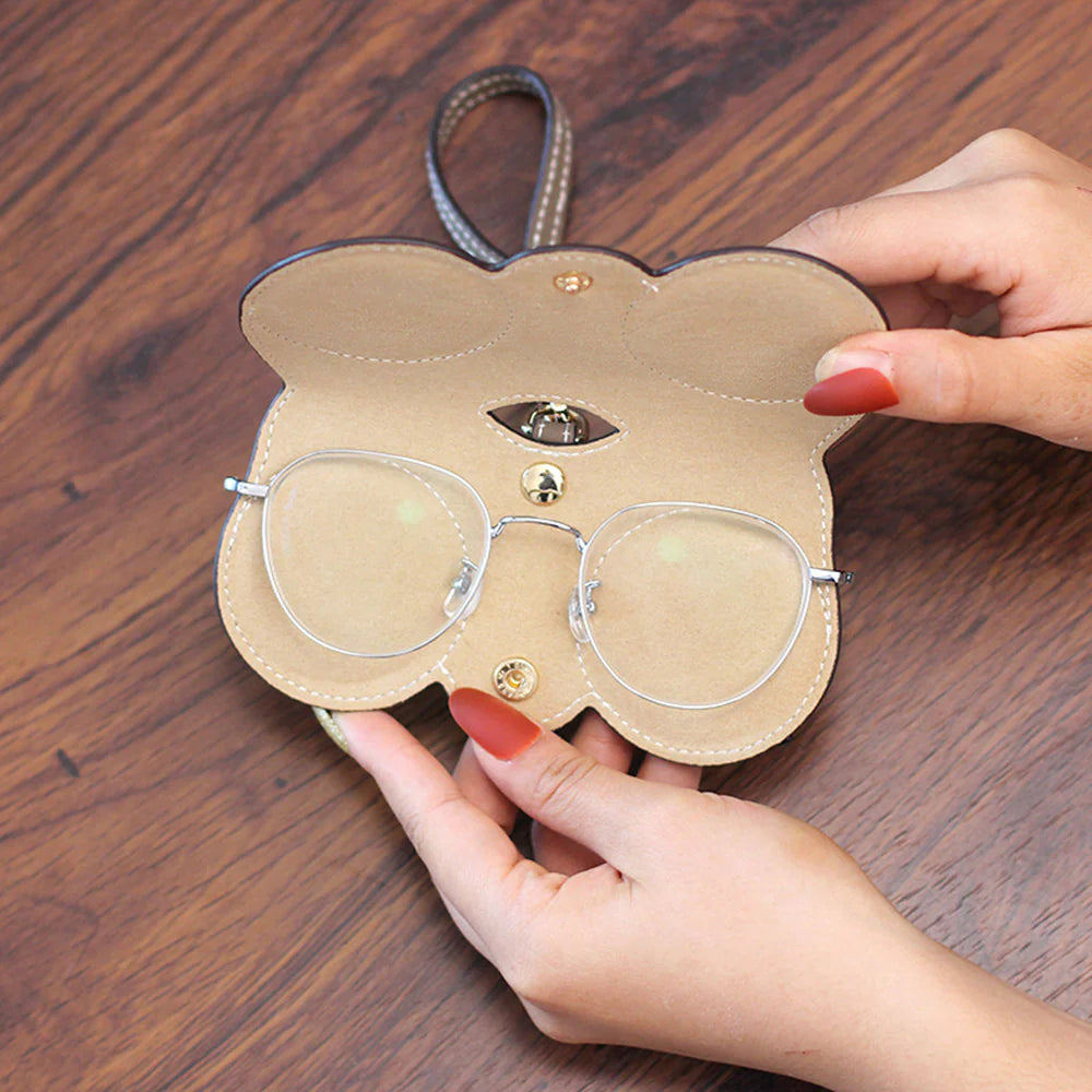 Soft Leather Sunglasses Pouch